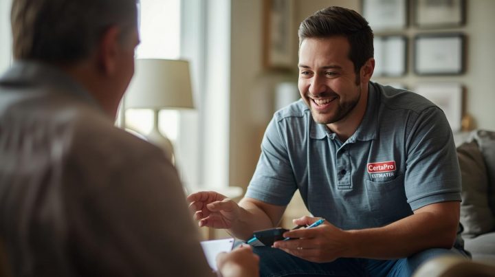 certapro representative discusses scope and pricing.