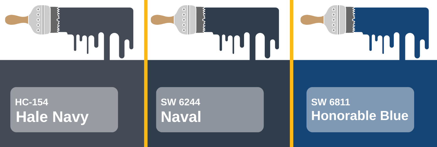 sherwin williams dark blue and grey color palette